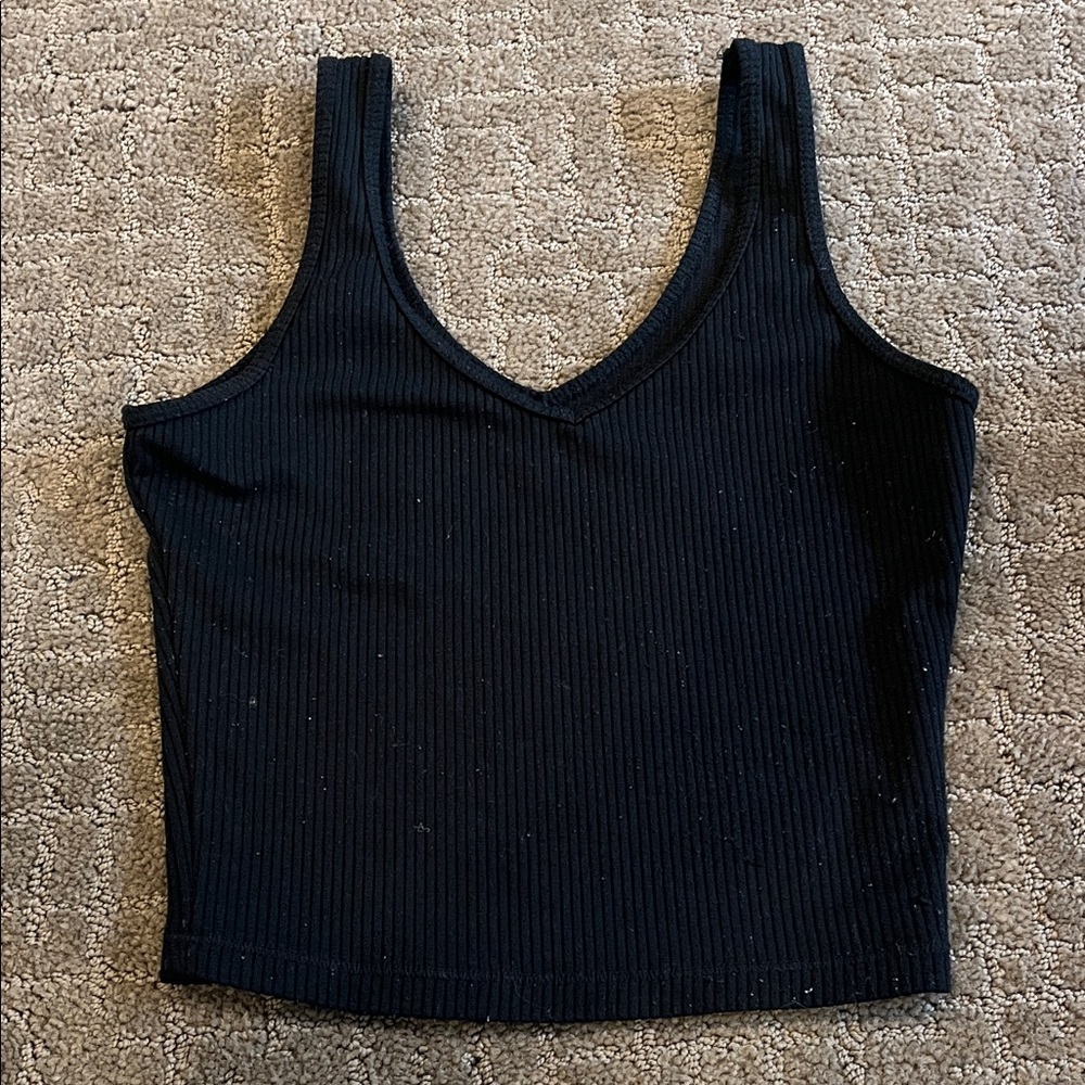 Hollister Black Ribbed Tank Top